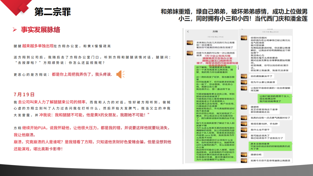 嫖娼出轨勾二嫂！交个朋友VP方翔被妻子写60页PPT指控七宗罪！_黑料正能量